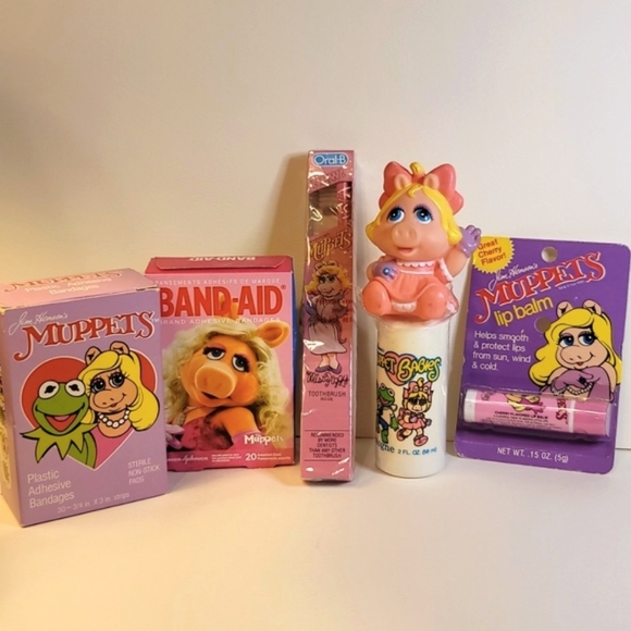 multiple Other - VINTAGE Miss Piggy Muppets Toiletries Lot